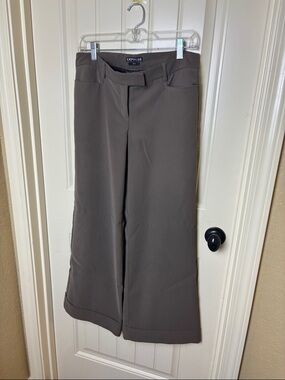 Express Women's Dark Brown Wide-Leg Dress Pants